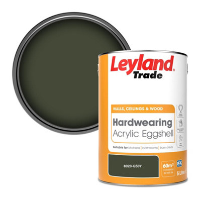 Leyland Trade Hardwearing Acrylic Eggshell Emulsion Paint (8020-G50Y) 5L
