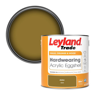 Leyland Trade Hardwearing Acrylic Eggshell Emulsion Paint Aztec (10D45 ...