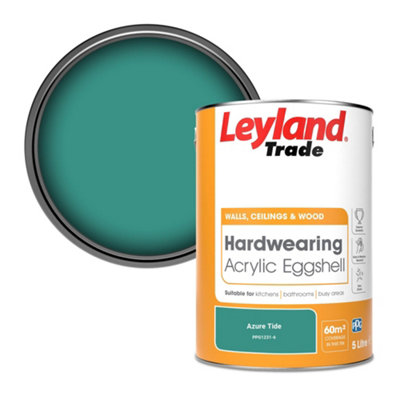 Leyland Trade Hardwearing Acrylic Eggshell Emulsion Paint Azure Tide (PPG1231-6) 5L