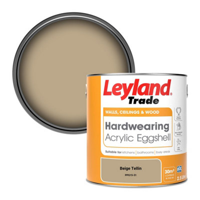 Leyland Trade Hardwearing Acrylic Eggshell Emulsion Paint Beige Tellin (PPG15-31) 2.5L