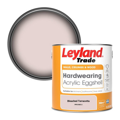 Leyland Trade Hardwearing Acrylic Eggshell Emulsion Paint Bleached Terracotta (PPG1065-2) 2.5L