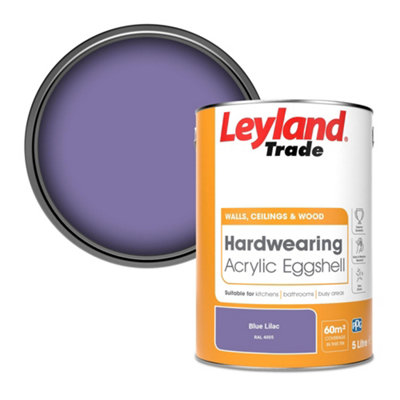 Leyland Trade Hardwearing Acrylic Eggshell Emulsion Paint Blue Lilac (RAL 4005) 5L