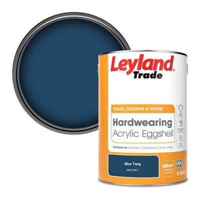 Leyland Trade Hardwearing Acrylic Eggshell Emulsion Paint Blue Tang (PPG1160-7) 5L