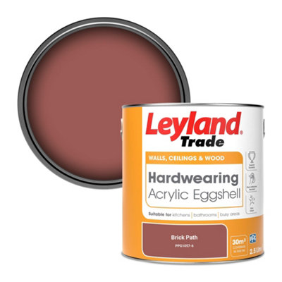 Leyland Trade Hardwearing Acrylic Eggshell Emulsion Paint Brick Path ...