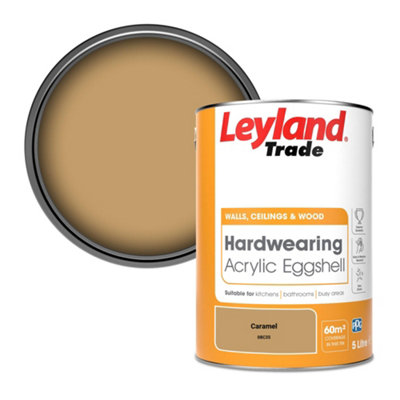 Leyland Trade Hardwearing Acrylic Eggshell Emulsion Paint Caramel (08C35) 5L