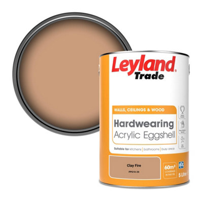 Leyland Trade Hardwearing Acrylic Eggshell Emulsion Paint Clay Fire (PPG16-26) 5L