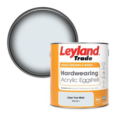 Leyland Trade Hardwearing Acrylic Eggshell Emulsion Paint Clear Your Mind (PPG1164-1) 2.5L
