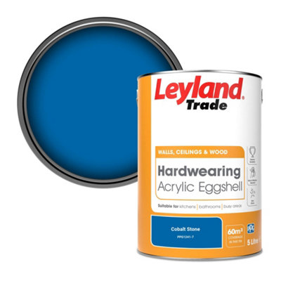 Leyland Trade Hardwearing Acrylic Eggshell Emulsion Paint Cobalt Stone (PPG1241-7) 5L