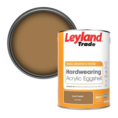 Leyland Trade Hardwearing Acrylic Eggshell Emulsion Paint Cool Copper (PPG1088-6) 5L