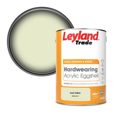 Leyland Trade Hardwearing Acrylic Eggshell Emulsion Paint Cool Yellow (PPG1216-2) 5L