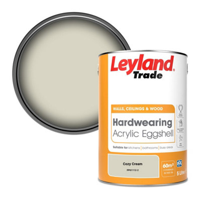 Leyland Trade Hardwearing Acrylic Eggshell Emulsion Paint Cozy Cream (PPG1112-2) 5L