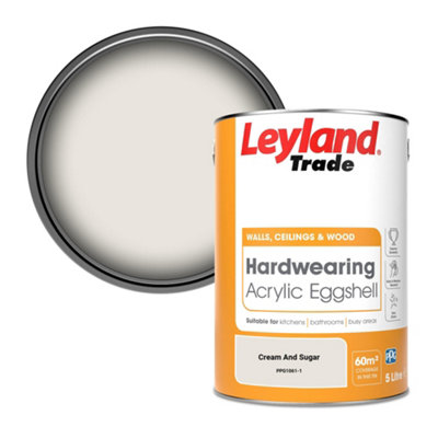 Leyland Trade Hardwearing Acrylic Eggshell Emulsion Paint Cream And Sugar (PPG1061-1) 5L