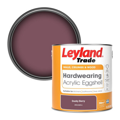 Leyland Trade Hardwearing Acrylic Eggshell Emulsion Paint Dusky Berry ...