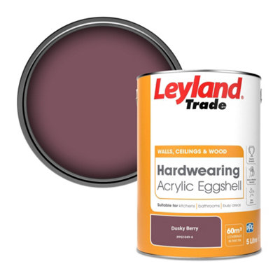 Leyland Trade Hardwearing Acrylic Eggshell Emulsion Paint Dusky Berry (PPG1049-6) 5L