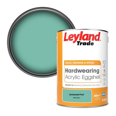 Leyland Trade Hardwearing Acrylic Eggshell Emulsion Paint Enchanted Pool (PPG1230-4) 5L