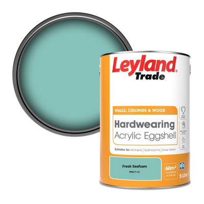 Leyland Trade Hardwearing Acrylic Eggshell Emulsion Paint Fresh Seafoam (PPG17-31) 5L