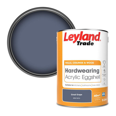 Leyland Trade Hardwearing Acrylic Eggshell Emulsion Paint Great Grape (PPG1169-6) 5L