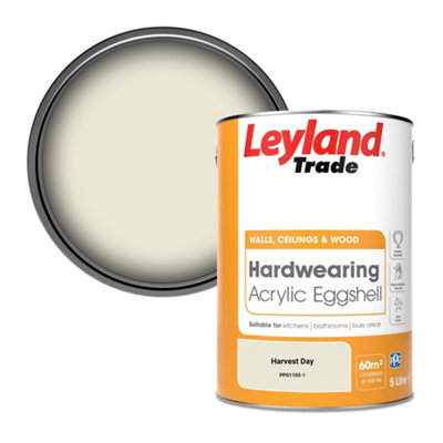Leyland Trade Hardwearing Acrylic Eggshell Emulsion Paint Harvest Day (PPG1103-1) 5L