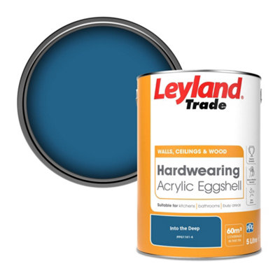 Leyland Trade Hardwearing Acrylic Eggshell Emulsion Paint Into the Deep (PPG1161-6) 5L