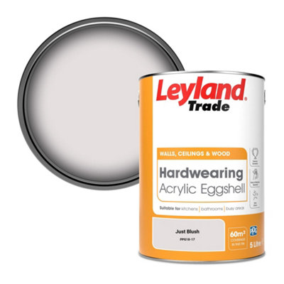 Leyland Trade Hardwearing Acrylic Eggshell Emulsion Paint Just Blush (PPG18-17) 5L