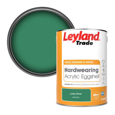 Leyland Trade Hardwearing Acrylic Eggshell Emulsion Paint Lucky Clover (PPG1228-6) 5L