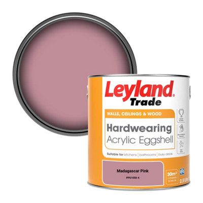 Leyland Trade Hardwearing Acrylic Eggshell Emulsion Paint Madagascar Pink (PPG1050-4) 2.5L
