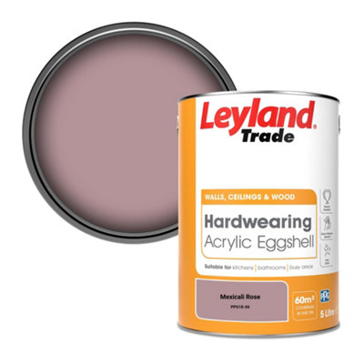 Leyland Trade Hardwearing Acrylic Eggshell Emulsion Paint Mexicali Rose (PPG18-06) 5L