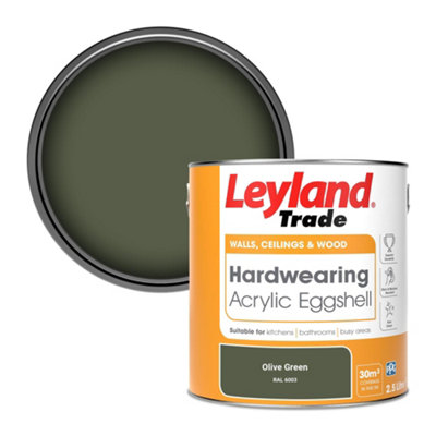 Leyland Trade Hardwearing Acrylic Eggshell Emulsion Paint Olive
