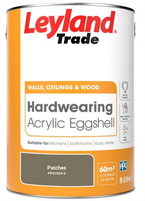 Leyland Trade Hardwearing Acrylic Eggshell Emulsion Paint Patches (PPG1024-6) 5L