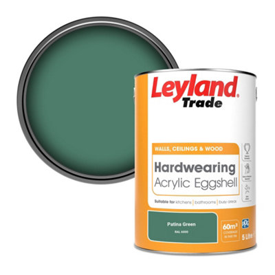 Leyland Trade Hardwearing Acrylic Eggshell Emulsion Paint Patina Green (RAL 6000) 5L