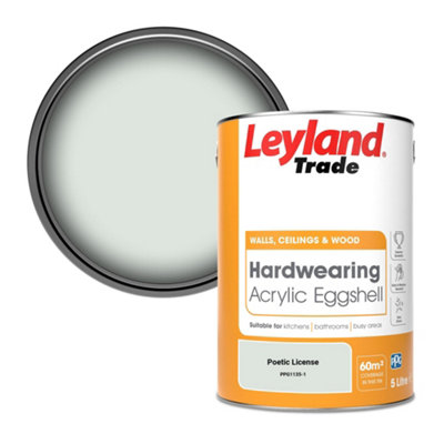 Leyland Trade Hardwearing Acrylic Eggshell Emulsion Paint Poetic License (PPG1135-1) 5L