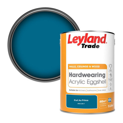 Leyland Trade Hardwearing Acrylic Eggshell Emulsion Paint Port Au Prince (PPG1238-7) 5L