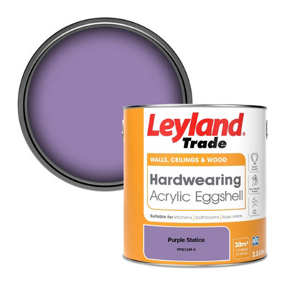 Leyland Trade Hardwearing Acrylic Eggshell Emulsion Paint Purple Statice (PPG1249-5) 2.5L