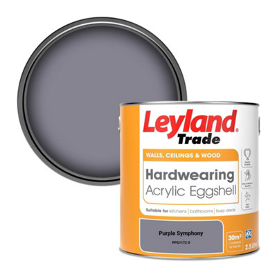 Leyland Trade Hardwearing Acrylic Eggshell Emulsion Paint Purple Symphony (PPG1172-5) 2.5L