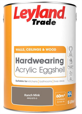 Leyland Trade Hardwearing Acrylic Eggshell Emulsion Paint Ranch Mink ...