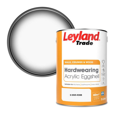 Leyland Trade Hardwearing Acrylic Eggshell Emulsion Paint (S 0505-R30B) 5L