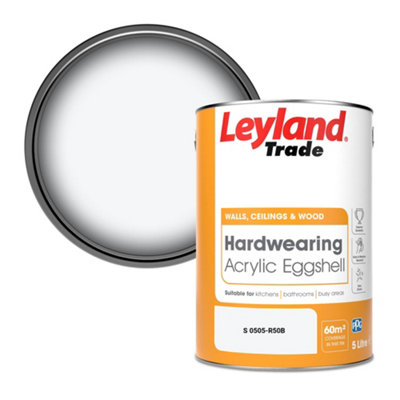 Leyland Trade Hardwearing Acrylic Eggshell Emulsion Paint (S 0505-R50B) 5L