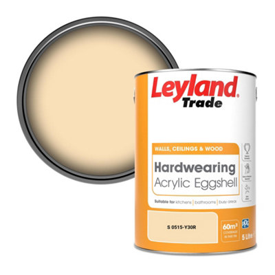 Leyland Trade Hardwearing Acrylic Eggshell Emulsion Paint (S 0515-Y30R) 5L