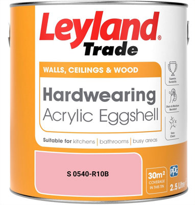 Leyland Trade Hardwearing Acrylic Eggshell Emulsion Paint (S 0540-R10B ...