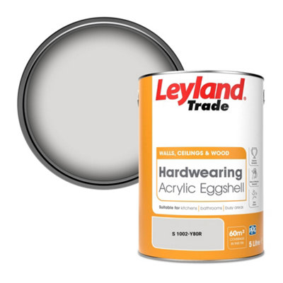 Leyland Trade Hardwearing Acrylic Eggshell Emulsion Paint (S 1002-Y80R) 5L
