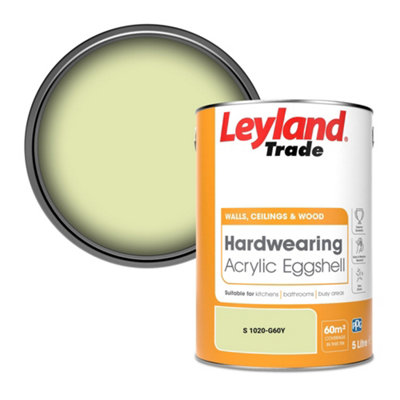 Leyland Trade Hardwearing Acrylic Eggshell Emulsion Paint (S 1020-G60Y) 5L