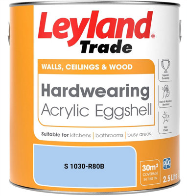 Leyland Trade Hardwearing Acrylic Eggshell Emulsion Paint (S 1030-R80B ...