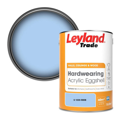 Leyland Trade Hardwearing Acrylic Eggshell Emulsion Paint (S 1030-R80B) 5L