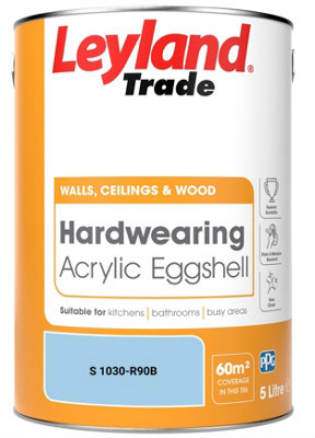 Leyland Trade Hardwearing Acrylic Eggshell Emulsion Paint (S 1030-R90B) 5L