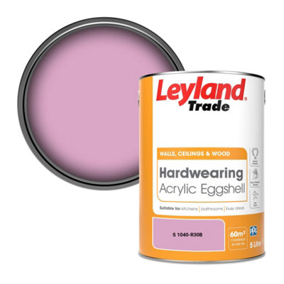 Leyland Trade Hardwearing Acrylic Eggshell Emulsion Paint (S 1040-R30B) 5L