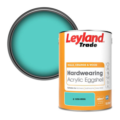 Leyland Trade Hardwearing Acrylic Eggshell Emulsion Paint (S 1050-B50G) 5L