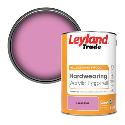 Leyland Trade Hardwearing Acrylic Eggshell Emulsion Paint (S 1050-R30B) 5L