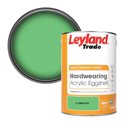 Leyland Trade Hardwearing Acrylic Eggshell Emulsion Paint (S 1060-G10Y) 5L
