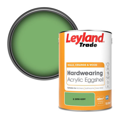 Leyland Trade Hardwearing Acrylic Eggshell Emulsion Paint (S 2050-G20Y) 5L