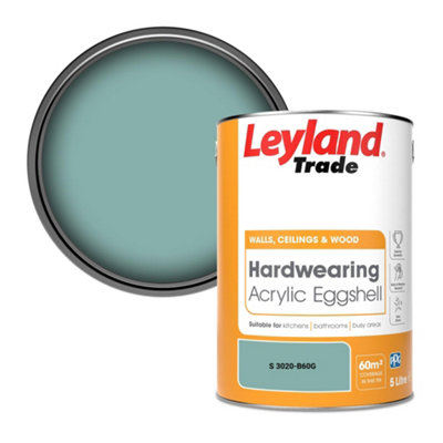 Leyland Trade Hardwearing Acrylic Eggshell Emulsion Paint (S 3020-B60G) 5L